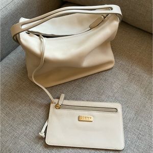 Vintage Loewe cream handbag